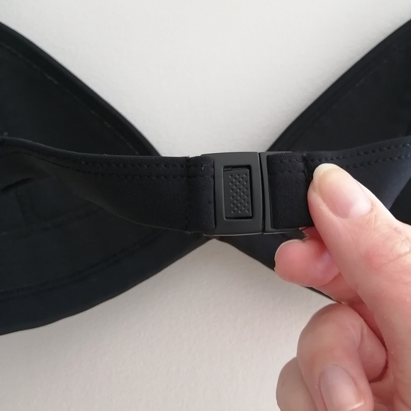 Triangl Crochet Neoprene Bikini Top Navy with Blue and White Swim Bathing XS - Picture 6 of 13